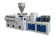 PVC boru, profil ve levha üretimi için konik çift vidalı ekstrüder
